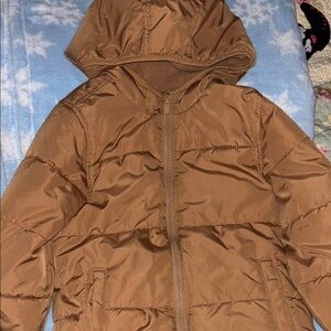 Old Navy Brown Puffer Jacket with Hood